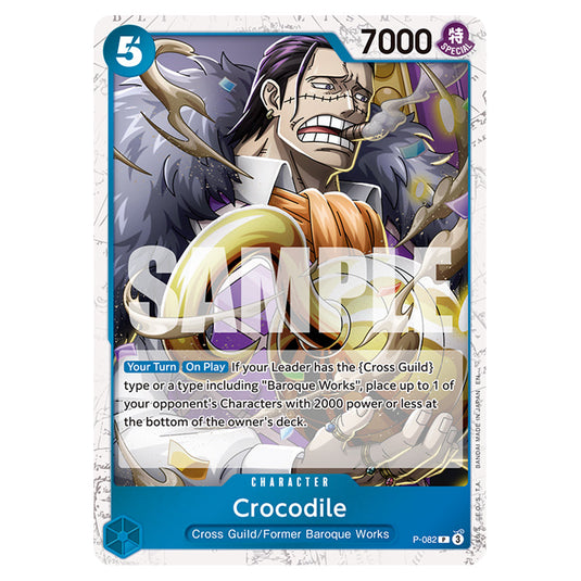 Crocodile P-082a card from the One Piece set Premium Booster 02
