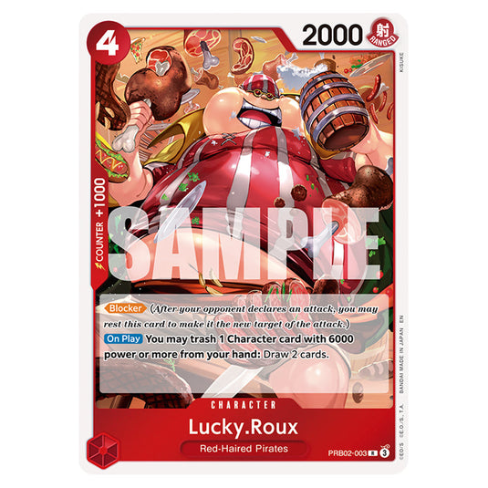 Lucky.Roux PRB02-003 card from the One Piece set Premium Booster 02
