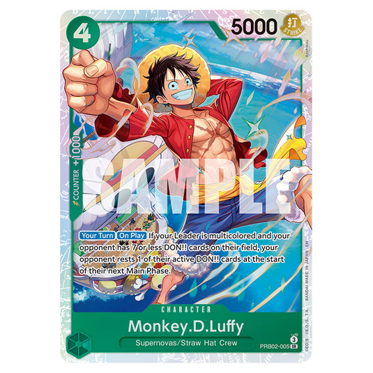 Monkey.D.Luffy PRB02-005 card from the One Piece set Premium Booster 02