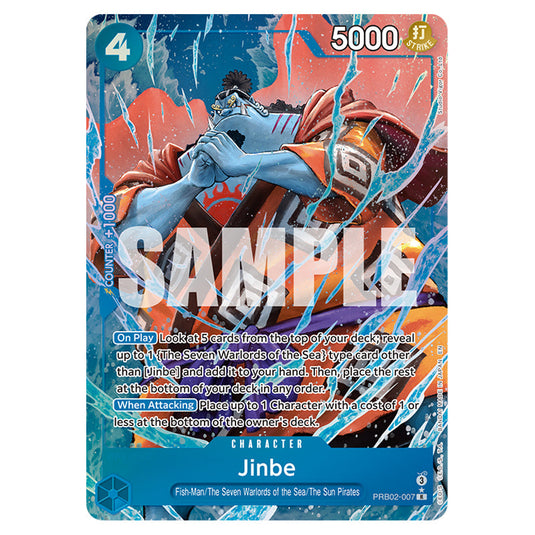 Jinbe PRB02-007a card from the One Piece set Premium Booster 02