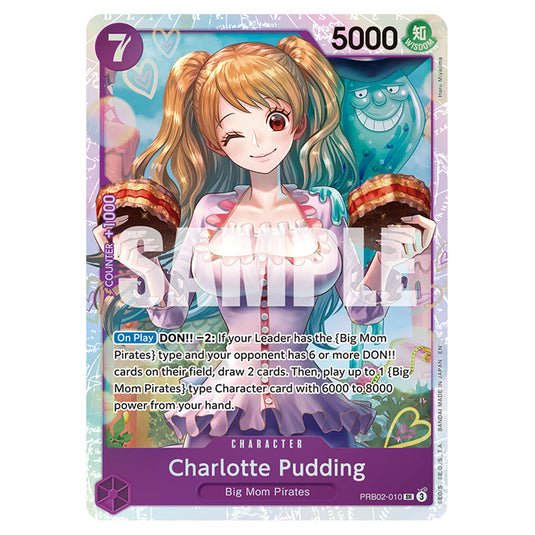 Charlotte Pudding PRB02-010 card from the One Piece set Premium Booster 02