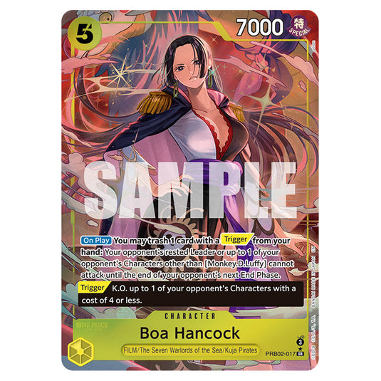Boa Hancock PRB02-017a card from the One Piece set Premium Booster 02