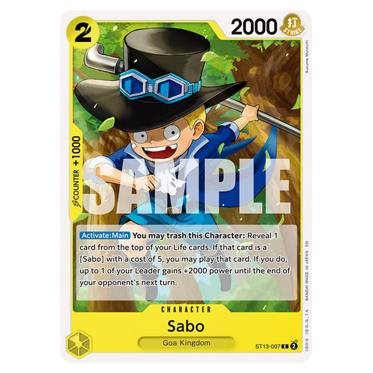 Sabo ST13-007 card from the One Piece set Premium Booster 02