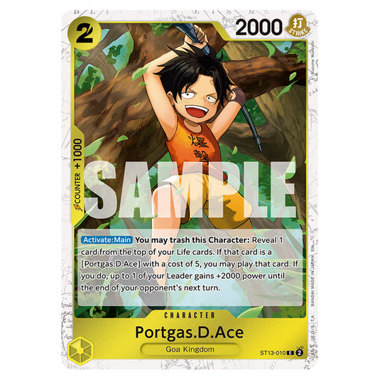 Portgas.D.Ace ST13-010a card from the One Piece set Premium Booster 02