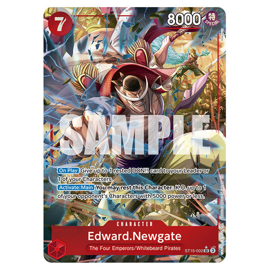 Edward.Newgate ST15-002a card from the One Piece set Premium Booster 02