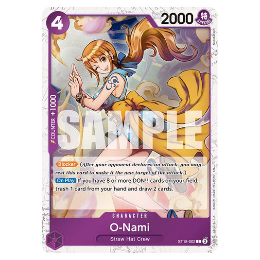 O-Nami ST18-002a card from the One Piece set Premium Booster 02