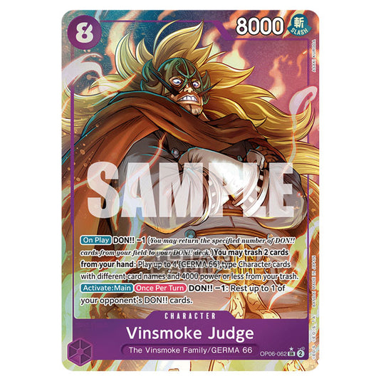 One Piece - Wings of the Captain - Vinsmoke Judge (Super Rare) - OP06-062a