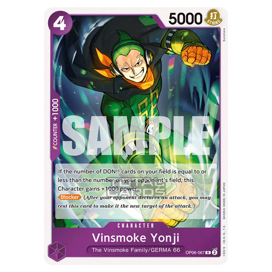 One Piece - Wings of the Captain - Vinsmoke Yonji (Rare) - OP06-067