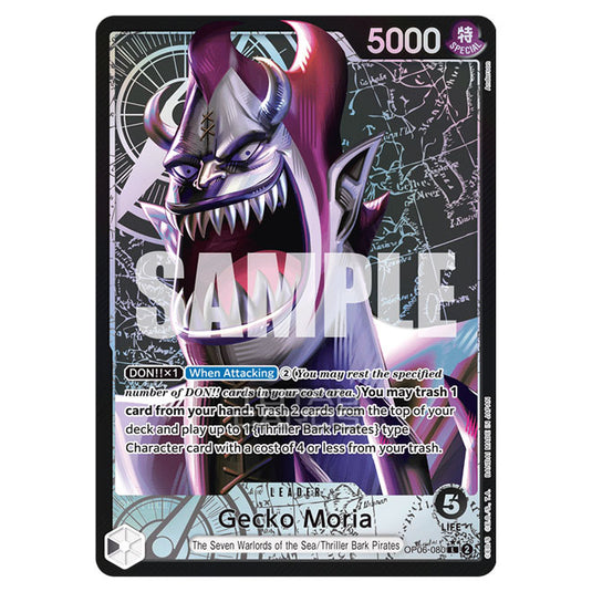 One Piece - Wings of the Captain - Gecko Moria (Leader) - OP06-080a