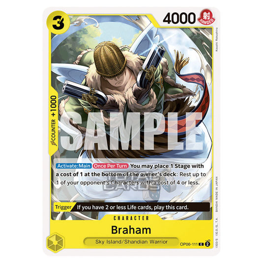 One Piece - Wings of the Captain - Braham (Common) - OP06-111