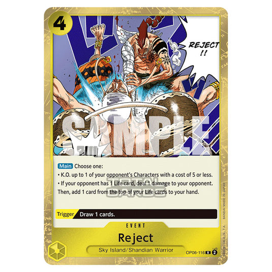One Piece - Wings of the Captain - Reject (Rare) - OP06-116