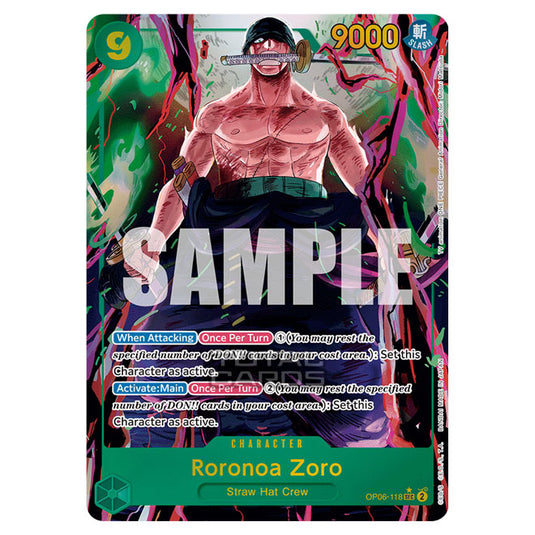 One Piece - Wings of the Captain - Roronoa Zoro (Secret Rare) - OP06-118a
