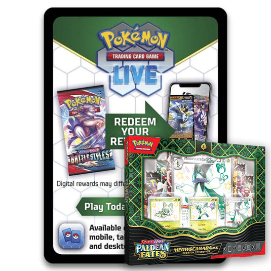 Pokemon - Paldean Fates - Meowscarada ex Premium Collection - Online Code Card