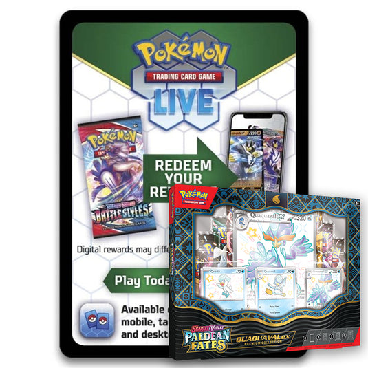 Pokemon - Paldean Fates - Quaquaval ex Premium Collection - Online Code Card