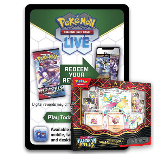 Pokemon - Paldean Fates - Skeledirge ex Premium Collection - Online Code Card