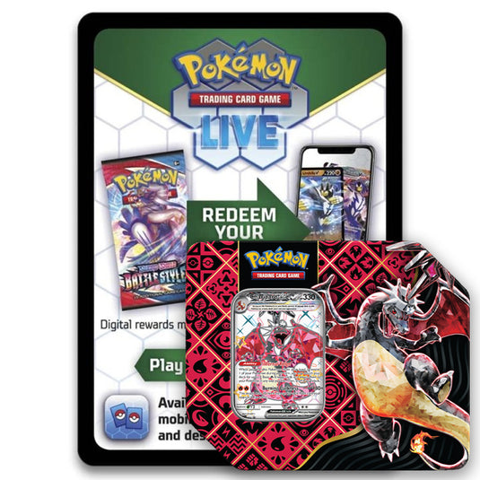 Pokemon - Paldean Fates - Charizard ex Tin - Online Code Card