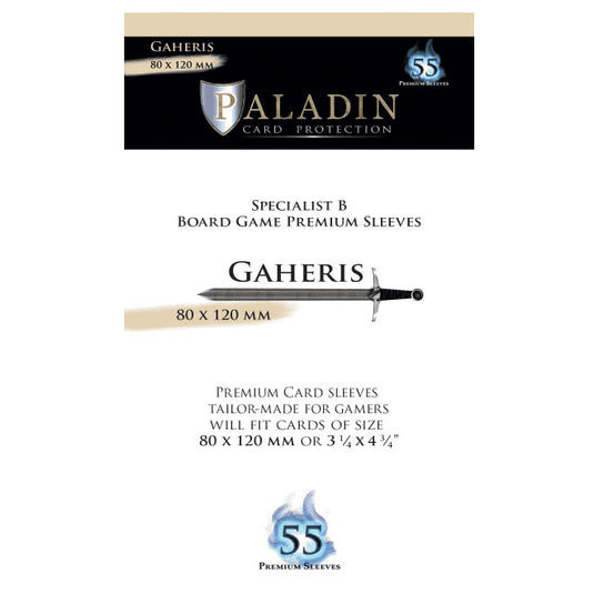 Paladin Sleeves - Gaheris Premium Specialist B 80x120mm (55 Sleeves)