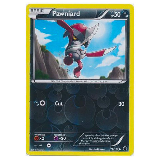 Pokemon - Black & White - Plasma Freeze - (Reverse Holo) Pawniard - 72/116