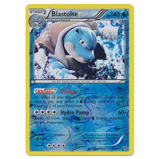 Pokemon - Black & White - Plasma Blast - (Reverse Holo) Blastoise - 16/101