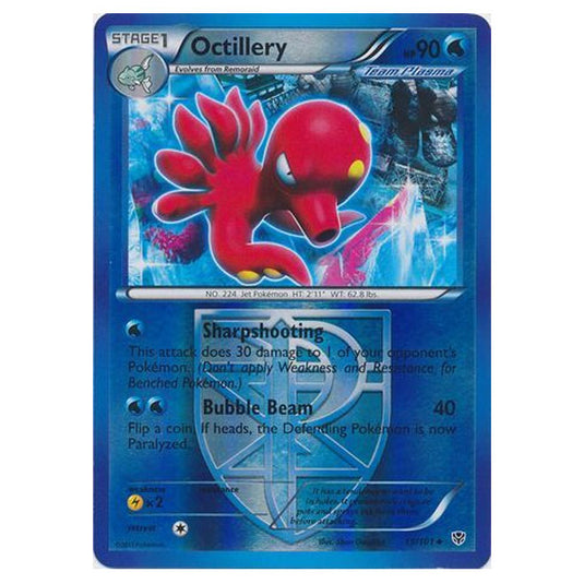 Pokemon - Black & White - Plasma Blast - (Reverse Holo) Octillery - 19/101