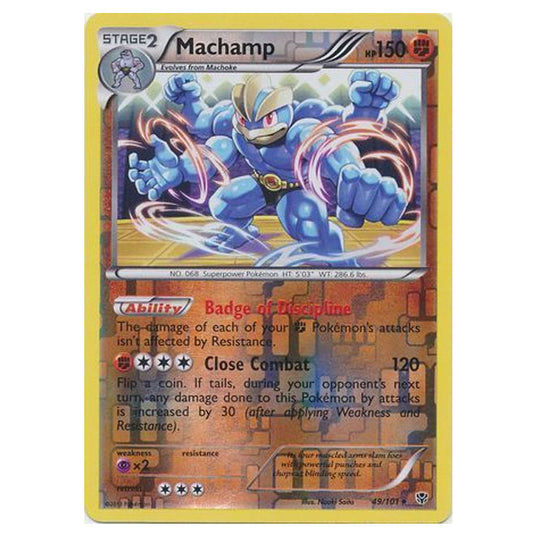 Pokemon - Black & White - Plasma Blast - (Reverse Holo) Machamp - 49/101