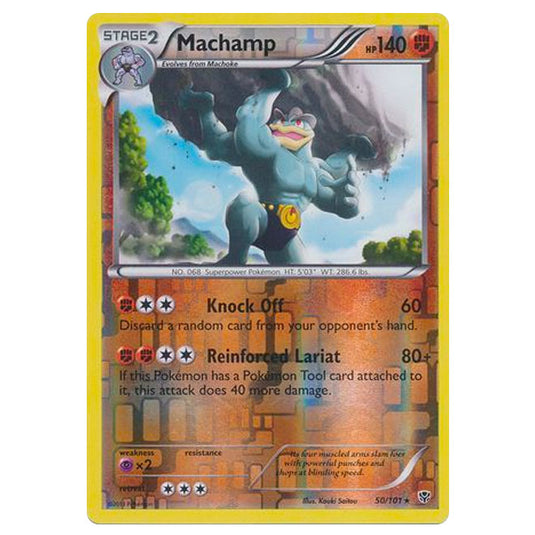 Pokemon - Black & White - Plasma Blast - (Reverse Holo) Machamp - 50/101
