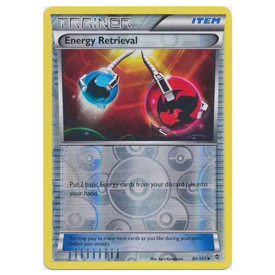 Pokemon - Black & White - Plasma Blast - (Reverse Holo) Energy Retrieval - 80/101