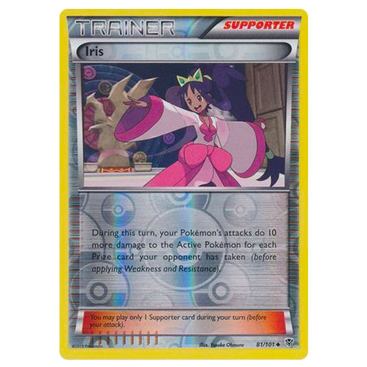 Pokemon - Black & White - Plasma Blast - (Reverse Holo) Iris - 81/101