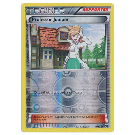 Pokemon - Black & White - Plasma Blast - (Reverse Holo) Professor Juniper - 84/101