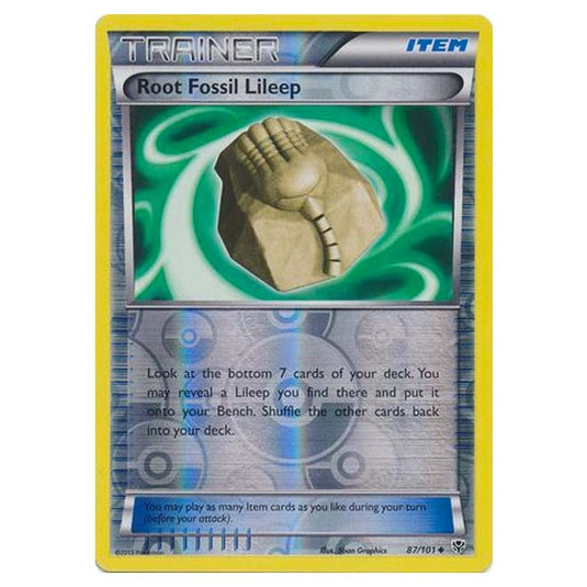 Pokemon - Black & White - Plasma Blast - (Reverse Holo) Root Fossil Lileep - 87/101