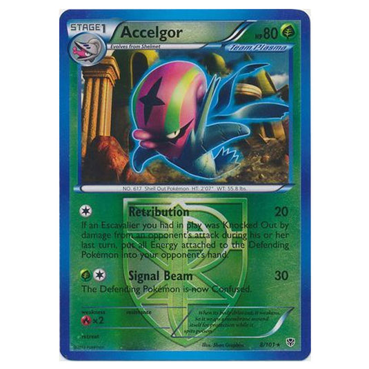 Pokemon - Black & White - Plasma Blast - (Reverse Holo) Accelgor - 8/101
