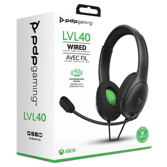 PDP Gaming - LVL40 Stereo Headset for Xbox - Black