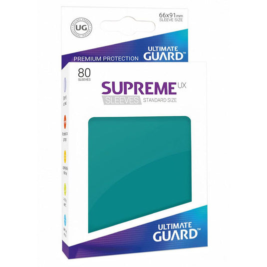 Ultimate Guard - Supreme UX Sleeves Standard Size - Petrol (80 Sleeves)