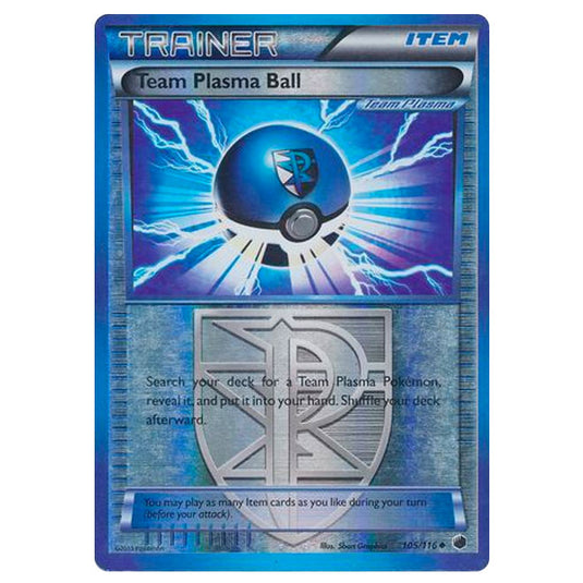 Pokemon - Black & White - Plasma Freeze - (Reverse Holo) Team Plasma Ball - 105/116