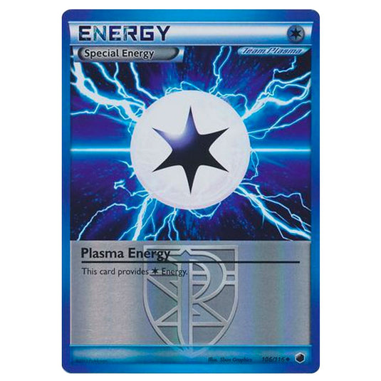 Pokemon - Black & White - Plasma Freeze - (Reverse Holo) Plasma Energy - 106/116