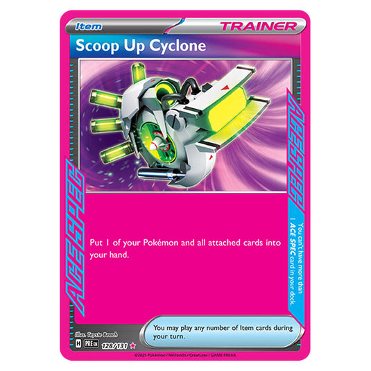 Scoop Up Cyclone 128 card from the Pokemon set Prismatic Evolutions