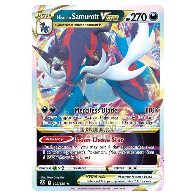 Pokemon - Sword & Shield - Astral Radiance - Hisuian Samurott VSTAR - Pokemon - Sword & Shield - Astral Radiance - Hisuian Samurott VSTAR -
