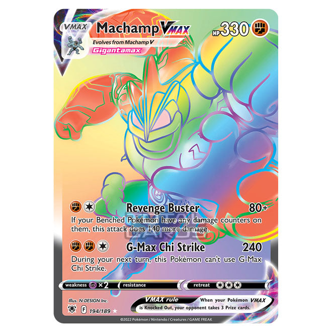 machamp vmax pokemon card price #73 Prices | Astral Radiance Fighting Fighting Machamp VMAX (Rainbow Rare) -