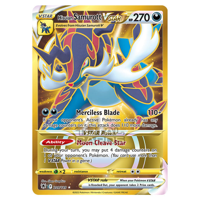 hisuian samurott pokemon card Pokemon - Sword & Shield - Astral Radiance