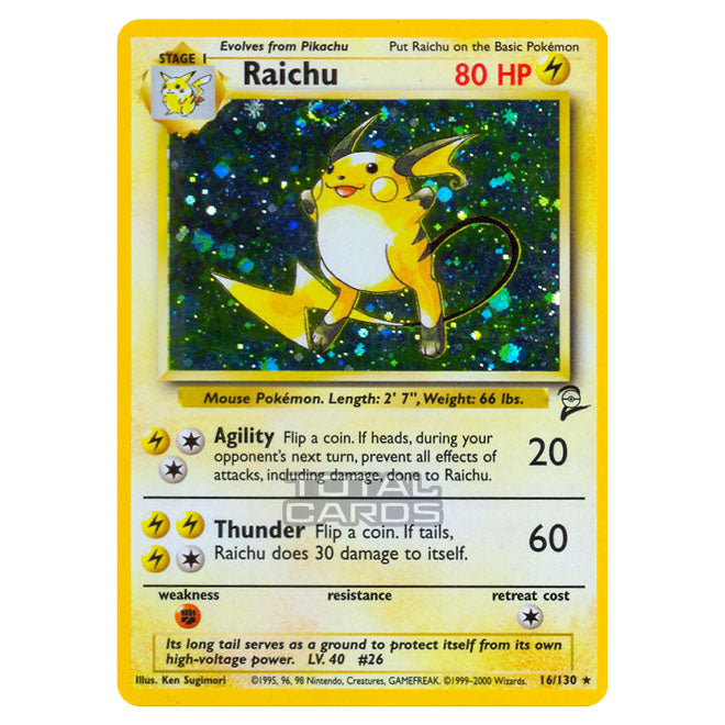original raichu pokemon card Pokemon - Base - Base Set 2 - Raichu