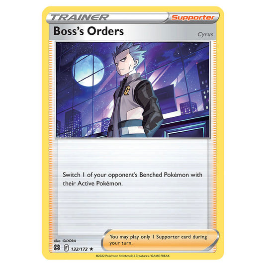 Pokemon - Sword & Shield - Brilliant Stars - Boss's Orders - 132/172 (Cosmo Holo)