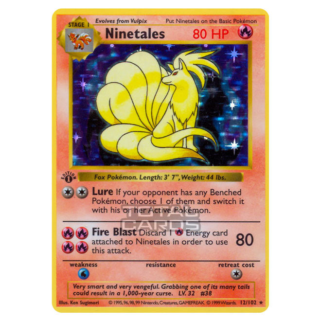 Pokemon - Base Set - Ninetales - 12/102 Pokemon - Base Set - Ninetales - 12/102