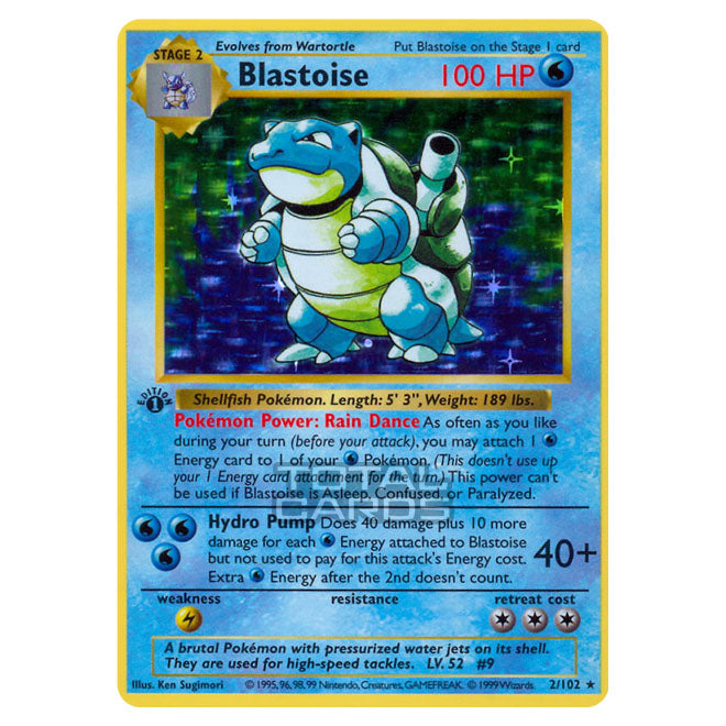 Pokemon - Base Set - Blastoise - 2/102 Pokemon - Base Set - Blastoise - 2/102