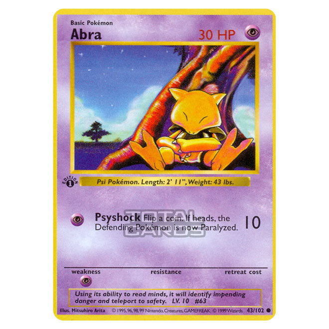 abra pokemon card 43 102 Pokemon - Base Set - Abra
