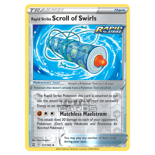 Pokemon - Sword & Shield - Battle Styles - Rapid Strike Scroll of Swirls - 131/163 - (Reverse Holo)