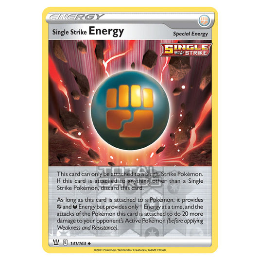 Pokemon - Sword & Shield - Battle Styles - Single Strike Energy - 141/163 - (Reverse Holo)