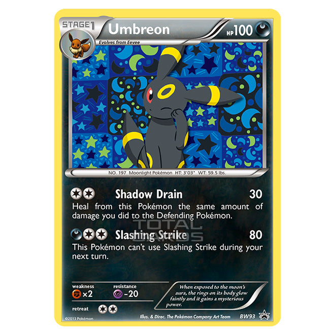 Pokemon - Black & White - BW Black Star Promos - Umbreon - BW93 Pokemon - Black & White - BW Black Star Promos - Umbreon - BW93