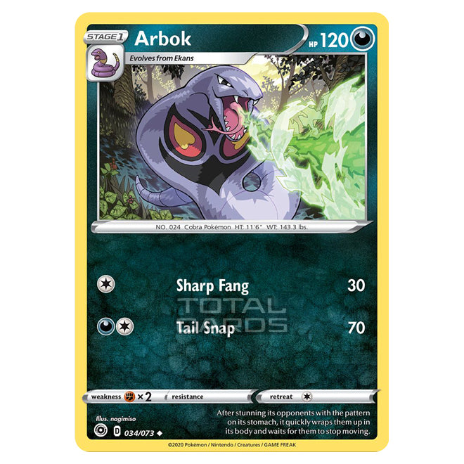 Pokemon - Sword & Shield - Champions Path - Arbok - 034/073 Pokemon - Sword & Shield - Champions Path - Arbok - 034/073