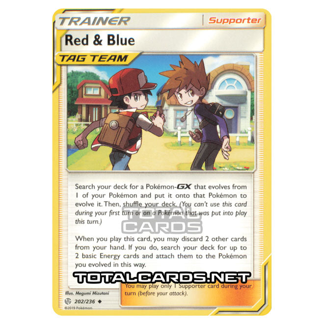 Pokemon Sun Moon Cosmic Eclipse Red Blue 202/236