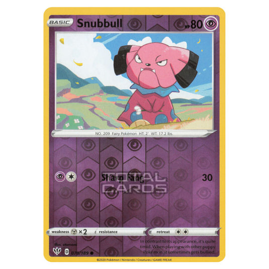 Pokemon - Sword & Shield - Darkness Ablaze - Snubbull - 070/189 - (Reverse Holo)